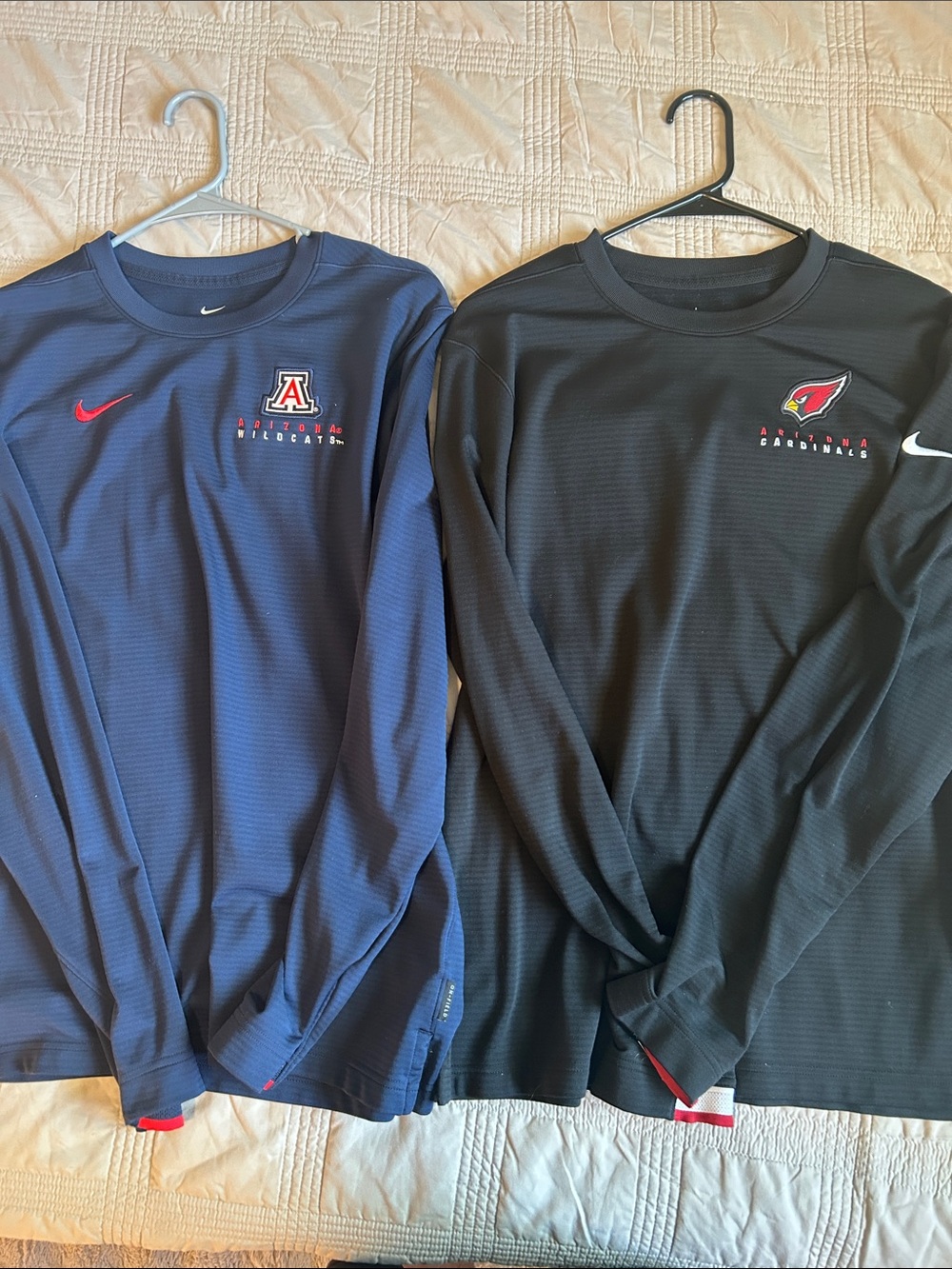 Nike Arizona and Arizona Cardinals Navy & Black Long sleeve performance shirts